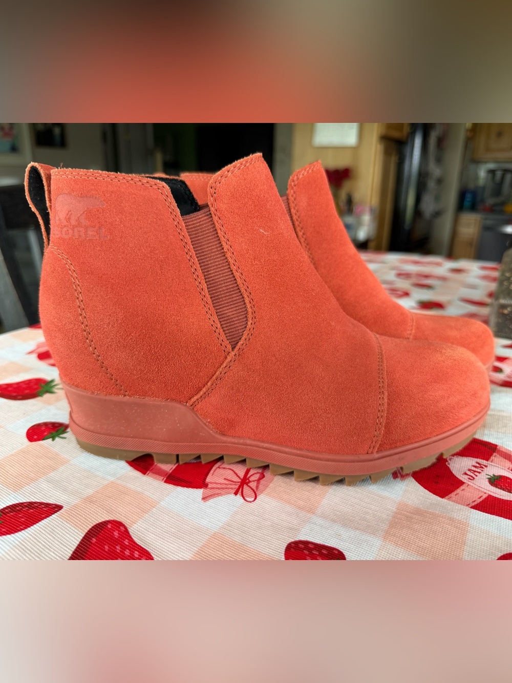 Sorel Coral Suede Chelsea Ankle Boots